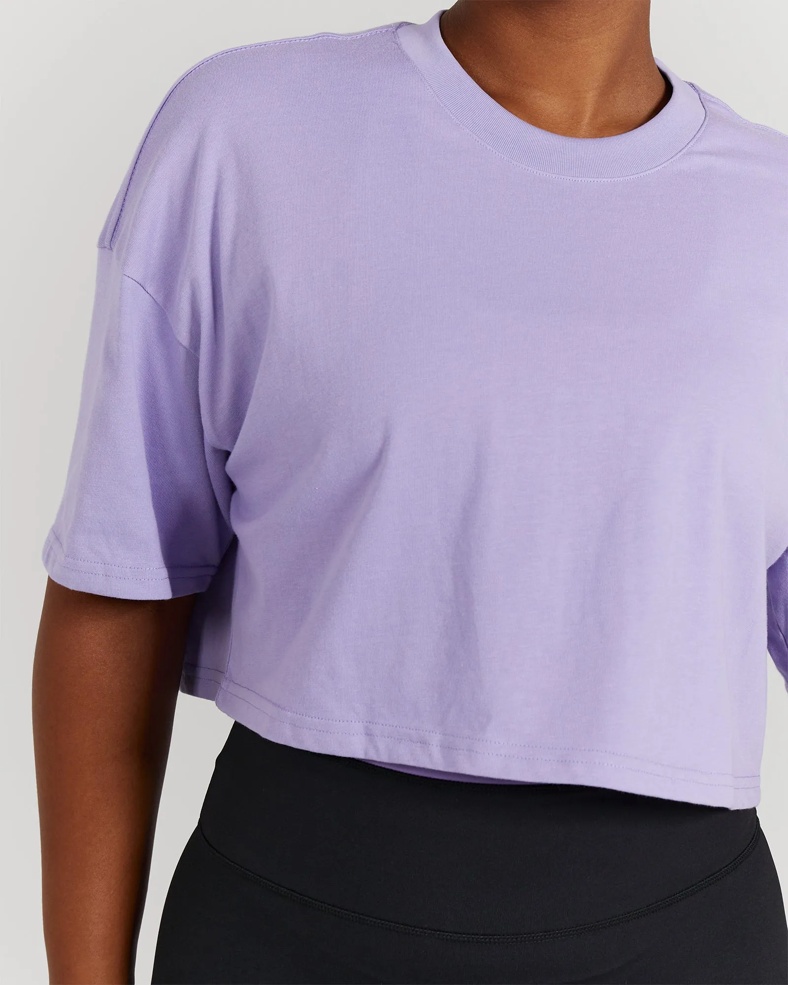 OVERSIZED CROP TEE - CALYPSO