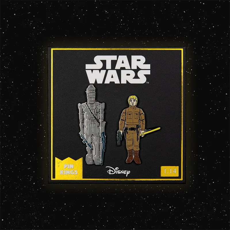 Pin Kings Star Wars Enamel Pin Badge Set 1.14 – IG-88 and Luke Skywalker (Bespin Fatigues)