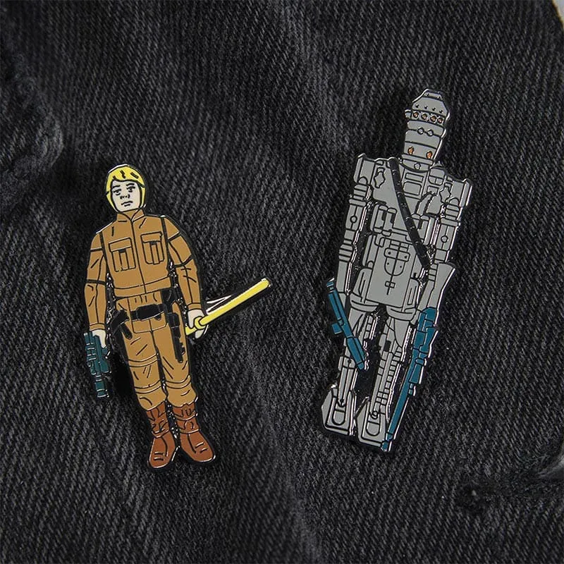 Pin Kings Star Wars Enamel Pin Badge Set 1.14 – IG-88 and Luke Skywalker (Bespin Fatigues)