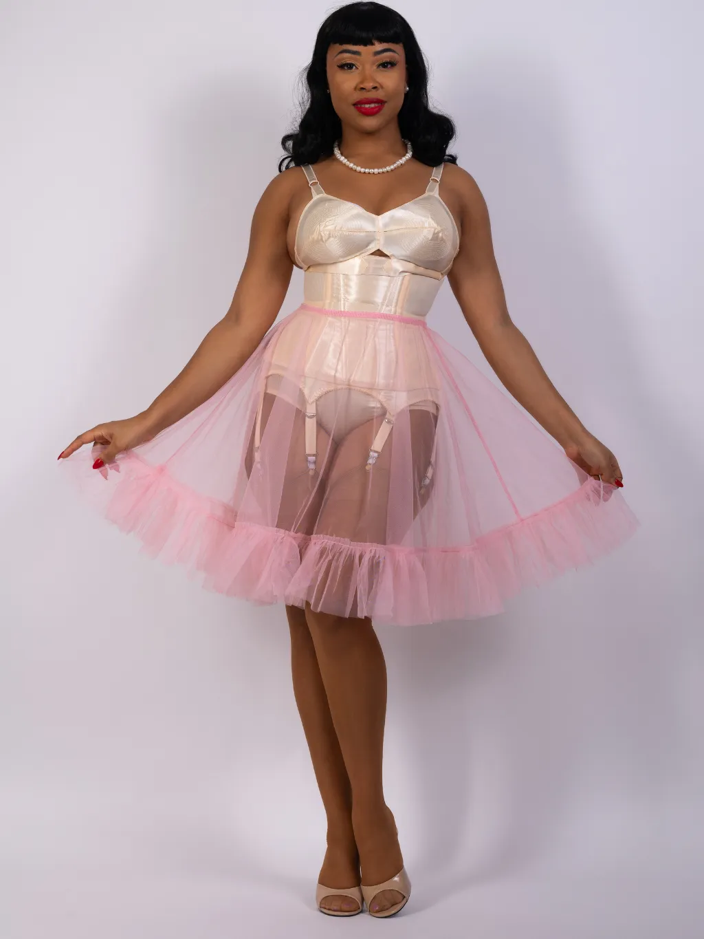 Pink Frilly Petticoat L8021P