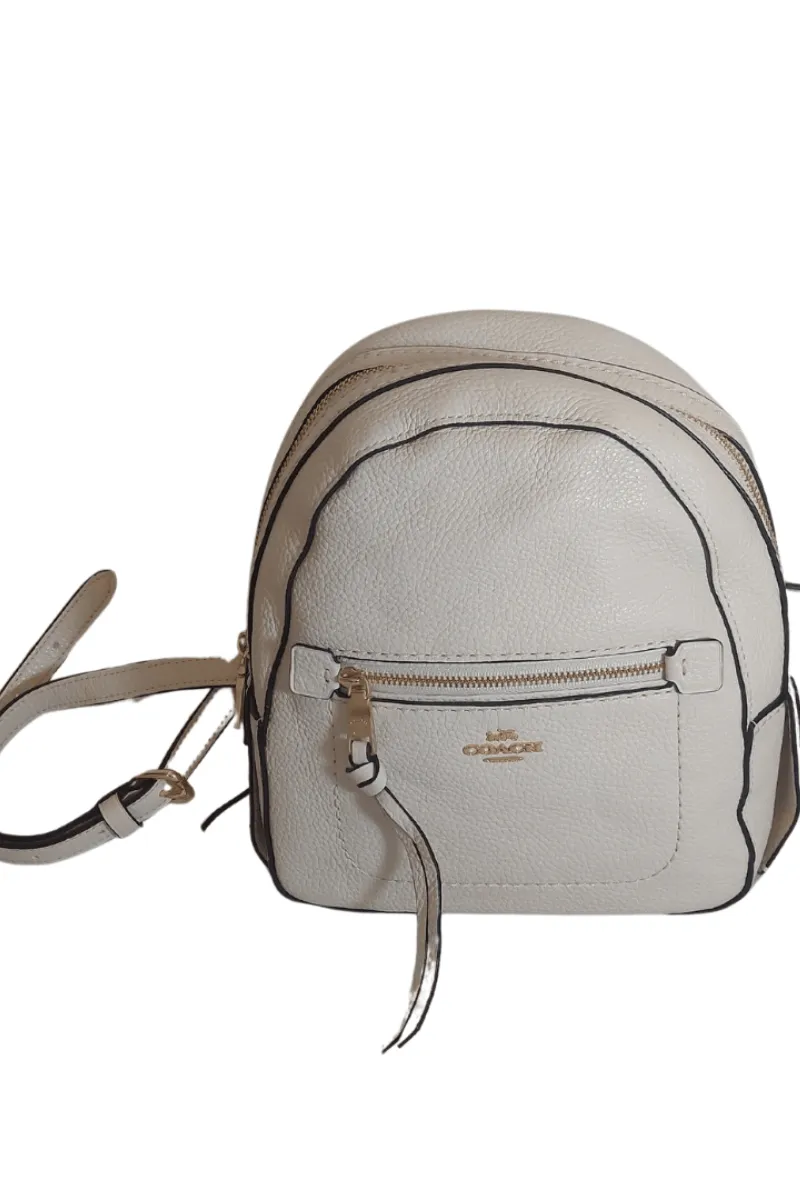 Pre-Loved Treasures - Coach White Pebbled Leather Andi Backpack | Brand New