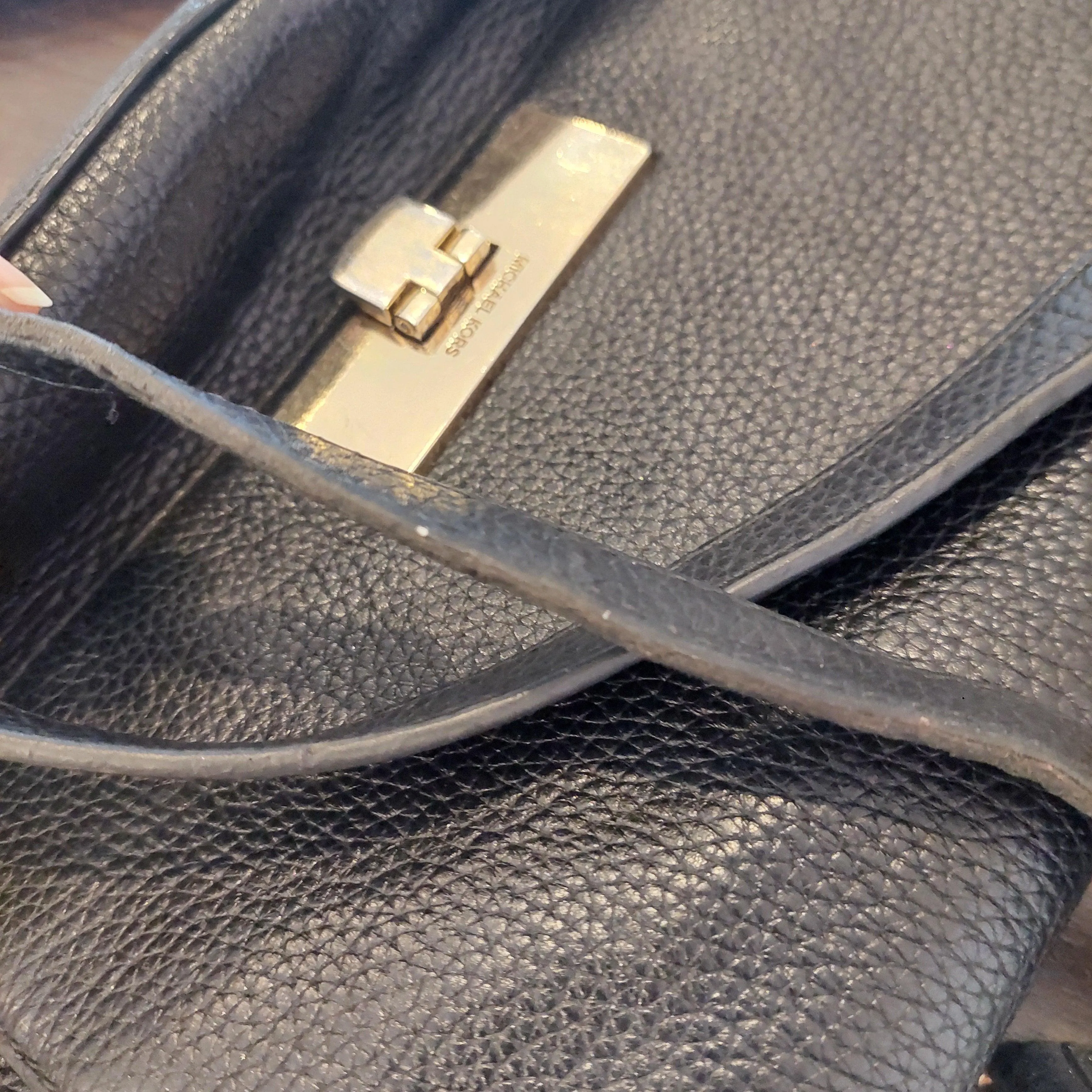 Pre-Loved Treasures - Michael Kors Black Leather 'Callie' Satchel