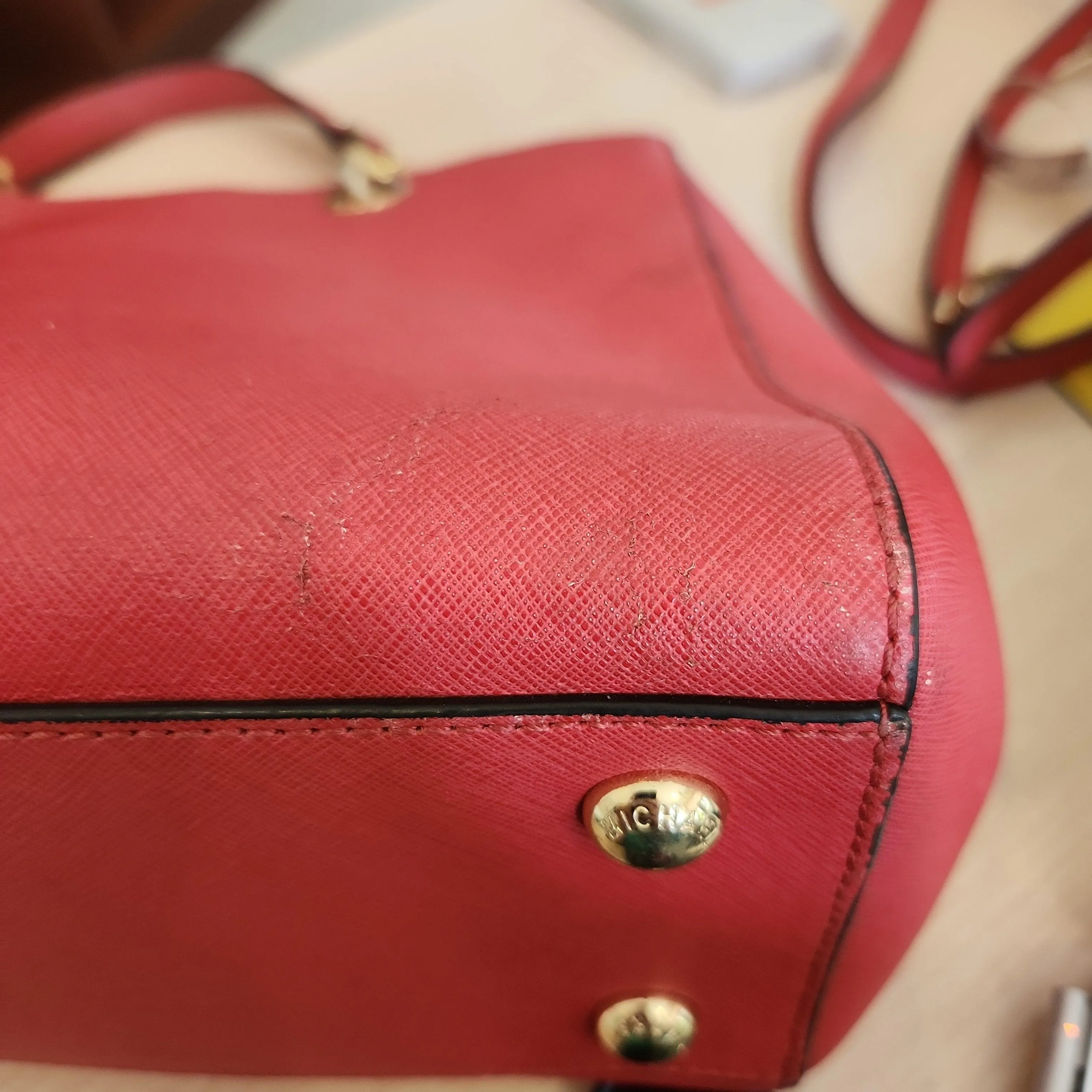 Pre-Loved Treasures - Michael Kors Pink Chain Handle Leather Satchel