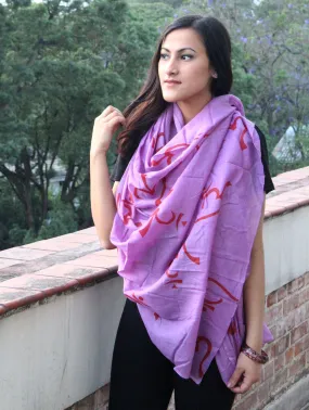 Purple Cotton Women's Shawl and Wrap