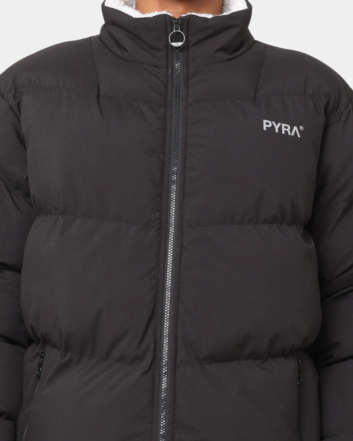 PYRA Sherpa Puffa Jacket Black