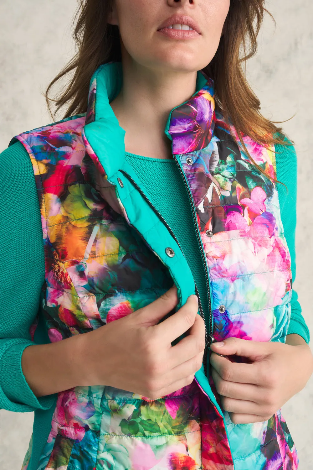 Reversible Puffer Vest - Belle Vie Print