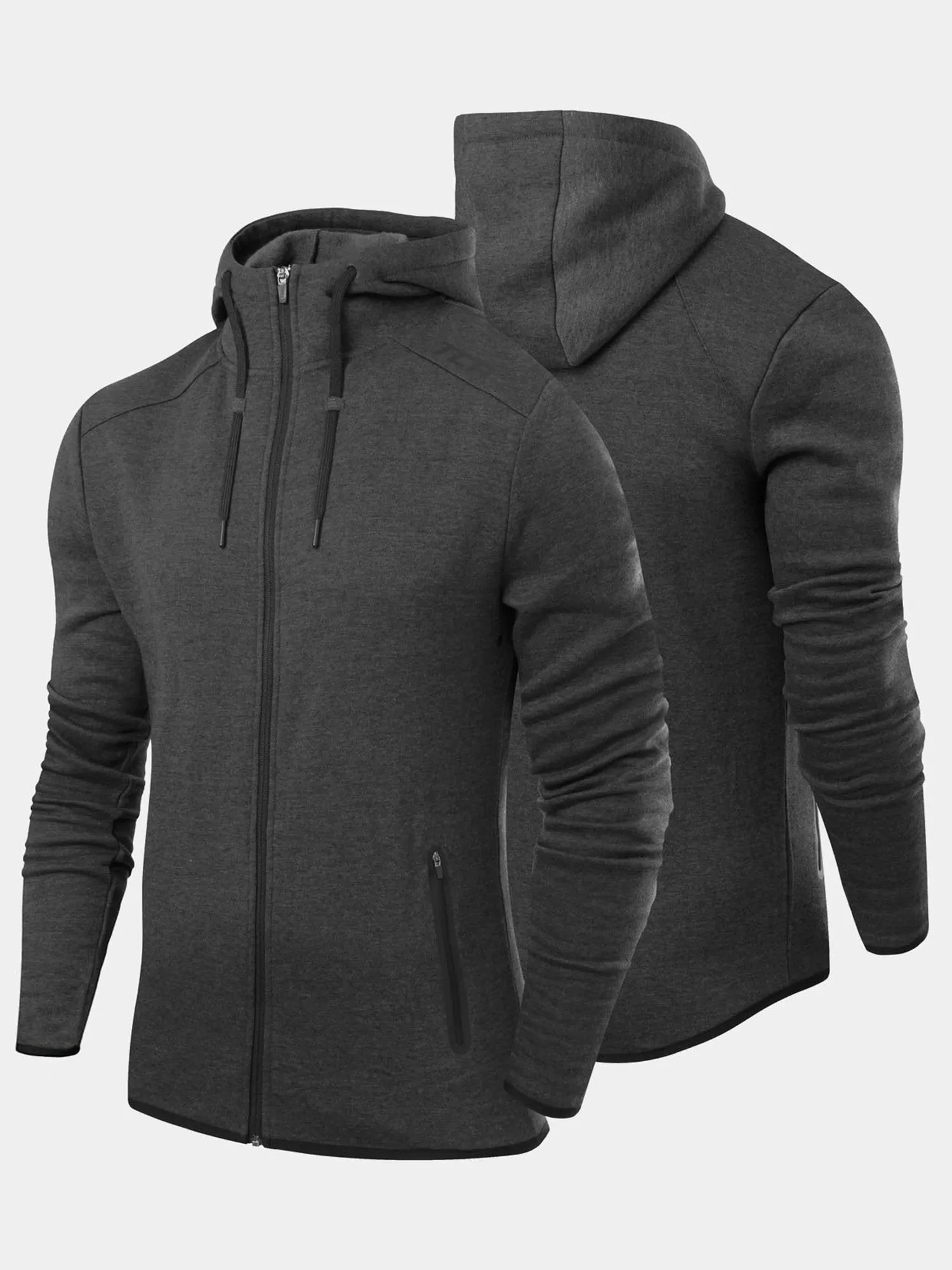 Revolution Tech Gym Running Hoodie For Men With Zip Pockets