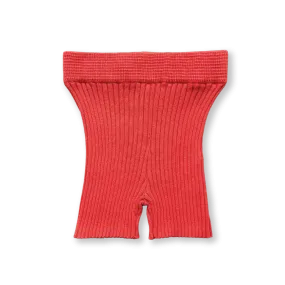 Ribbed Bike Short - Port Red