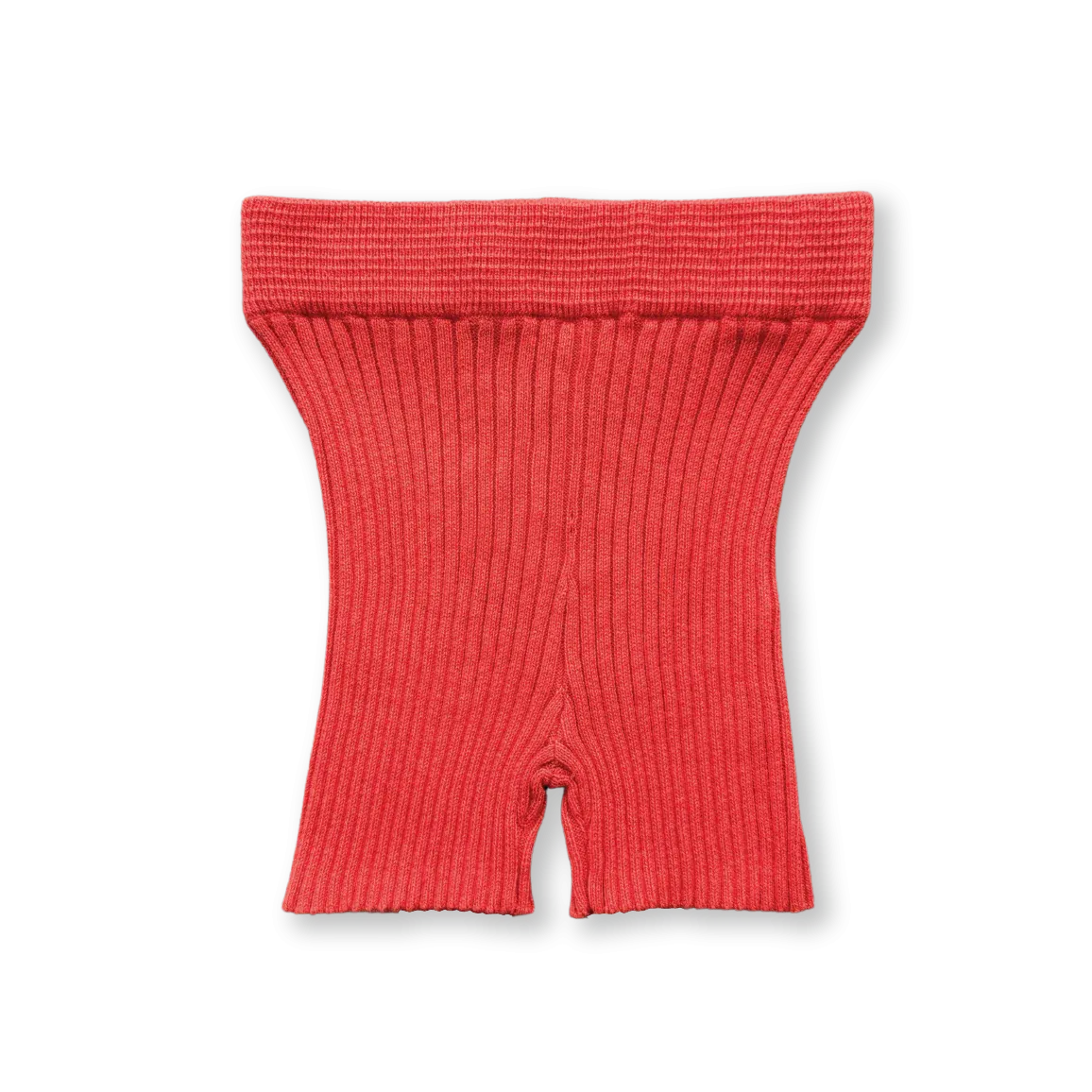 Ribbed Bike Short - Port Red