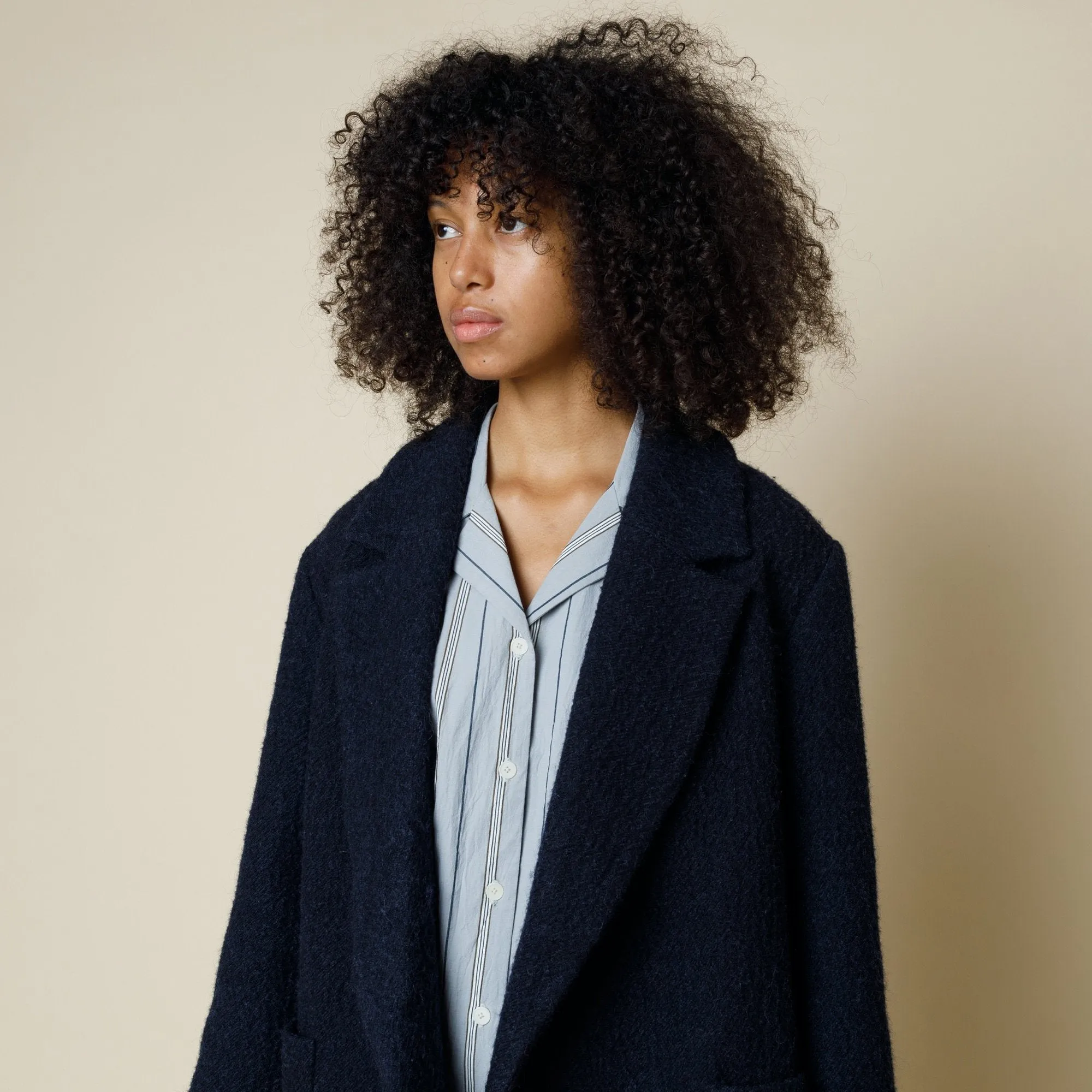 Robe Twill Coat - Navy