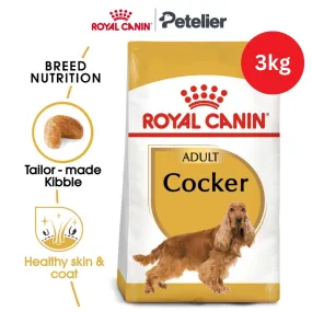 Royal Canin Cocker Adult 3kg Dry Dog Food - Breed Health Nutrition