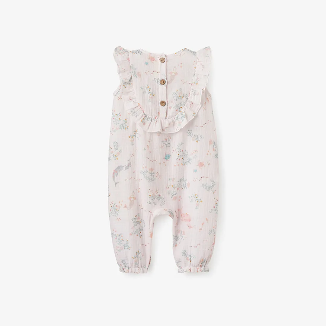 Sea Magic Sleeveless Organic Muslin Jumpsuit