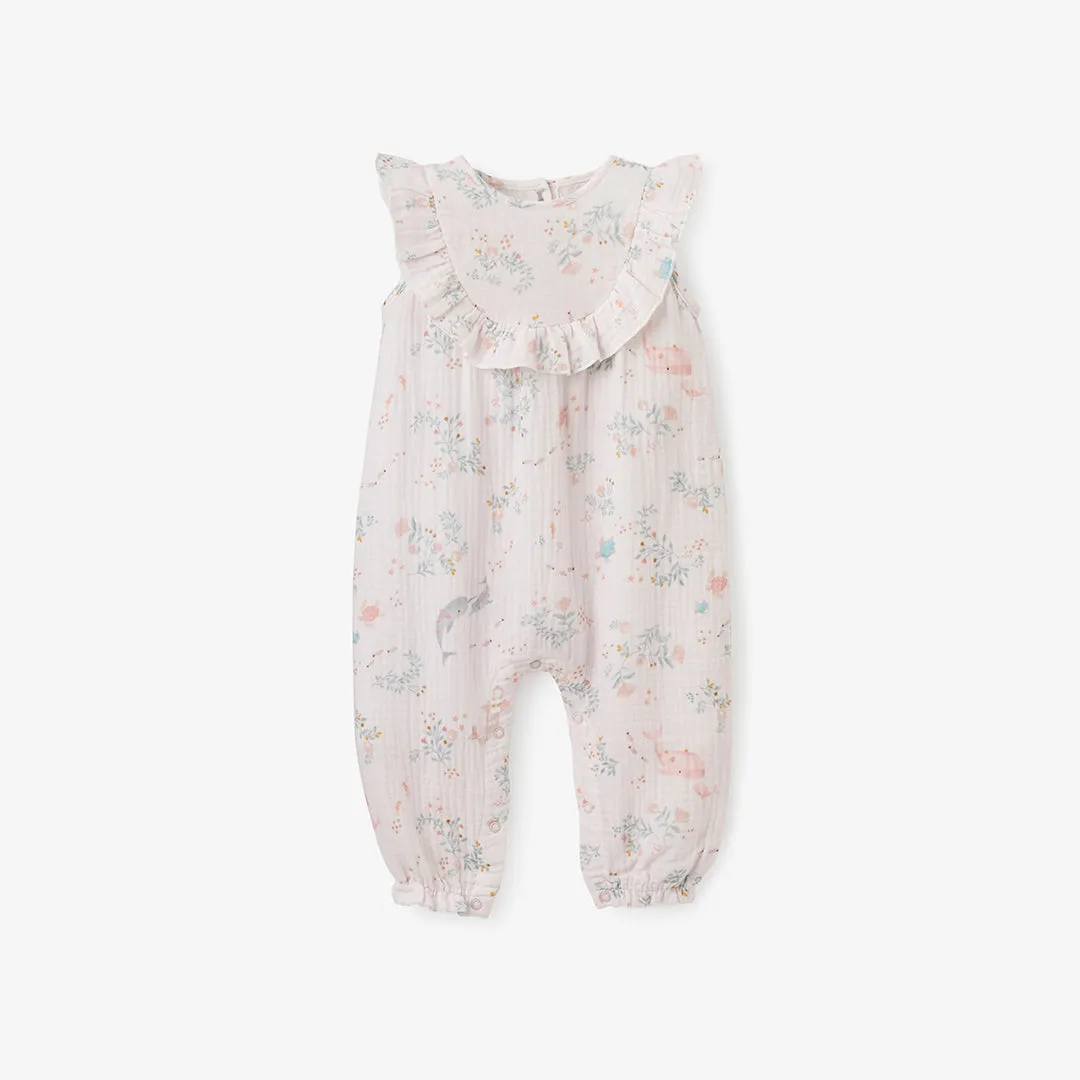 Sea Magic Sleeveless Organic Muslin Jumpsuit