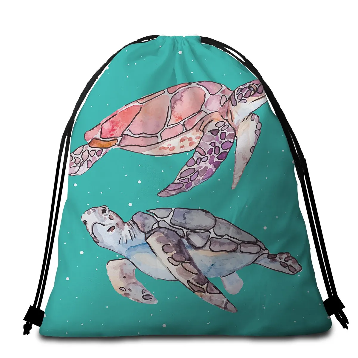 Sea Turtles in Green Towel   Backpack