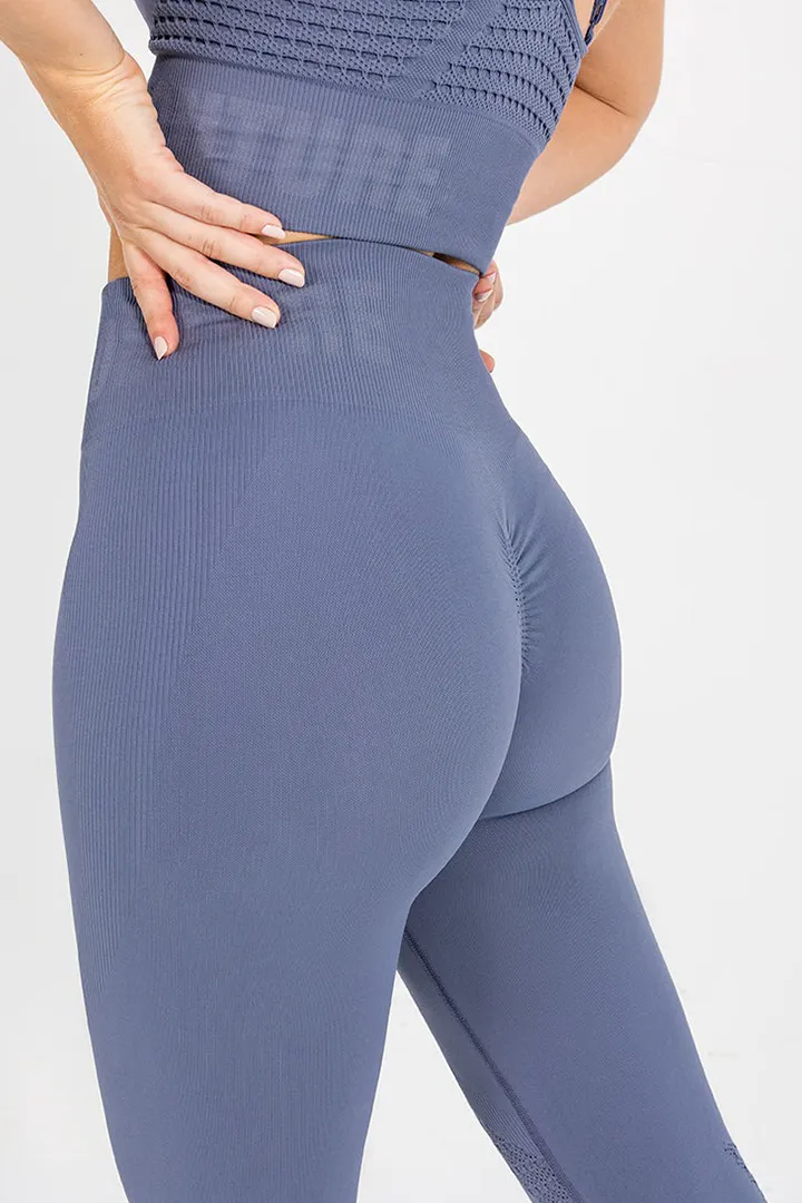 SERENITY SEAMLESS LEGGING - FLINT BLUE