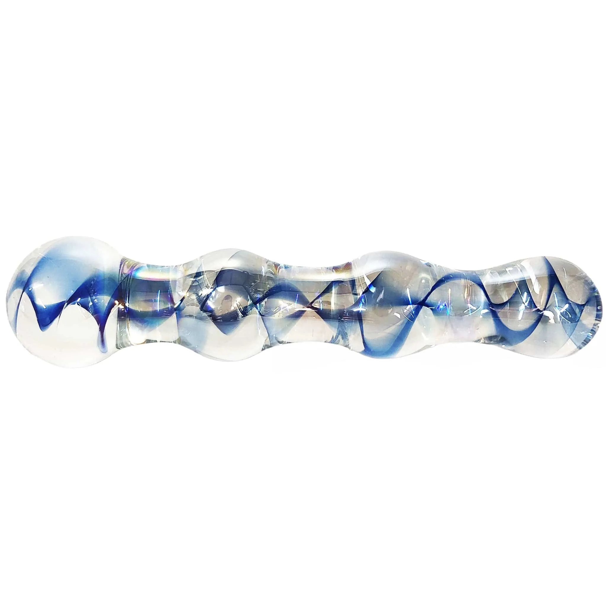 Sh! Rainbow Shimmer Glass Double Dildo