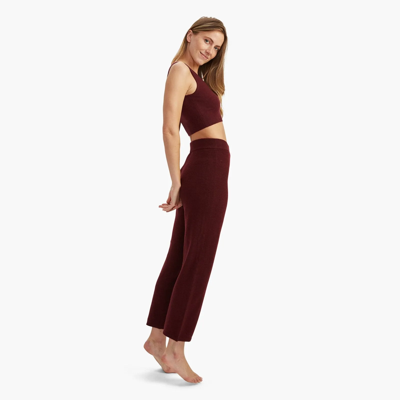 Signature Cashmere Cropped Pant