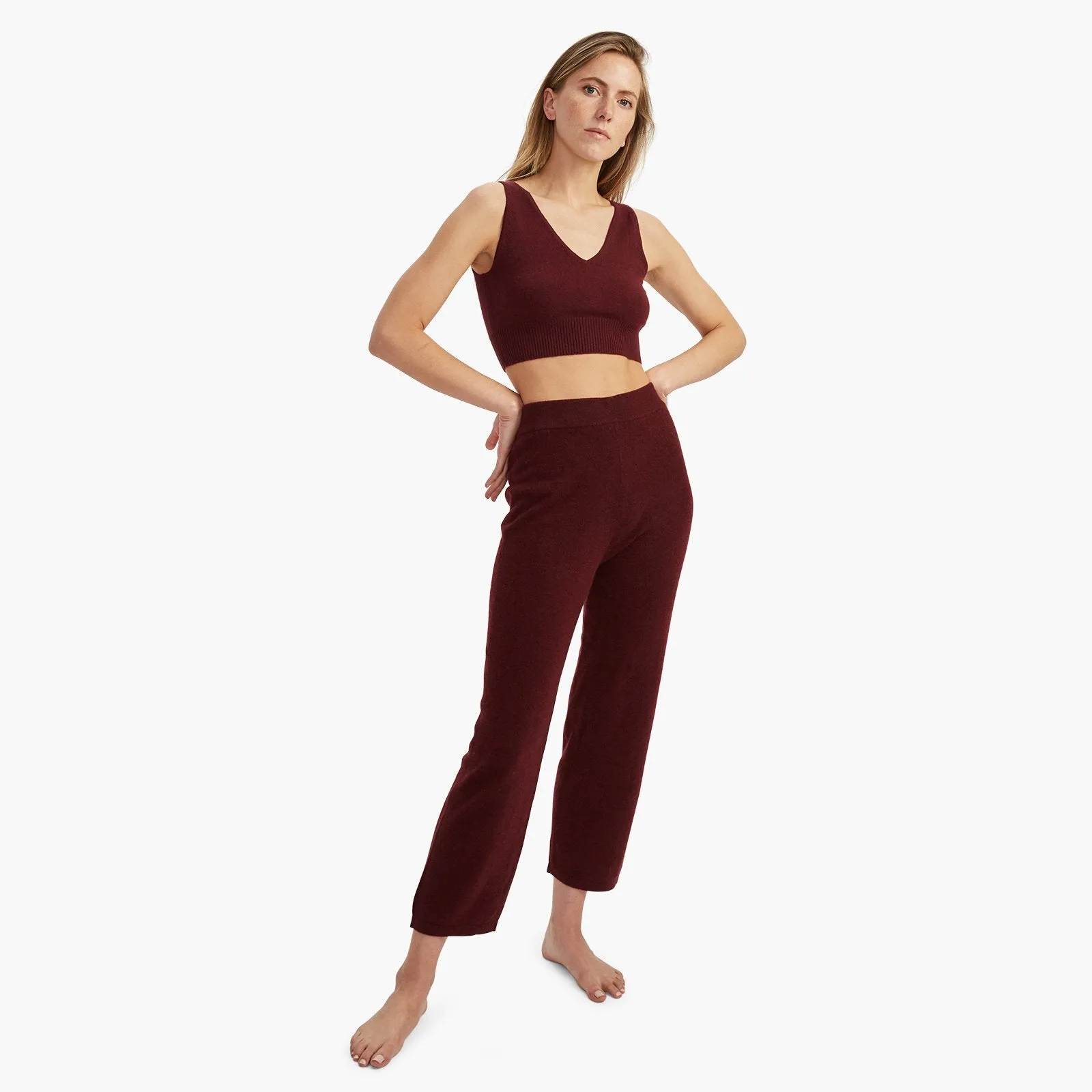 Signature Cashmere Cropped Pant