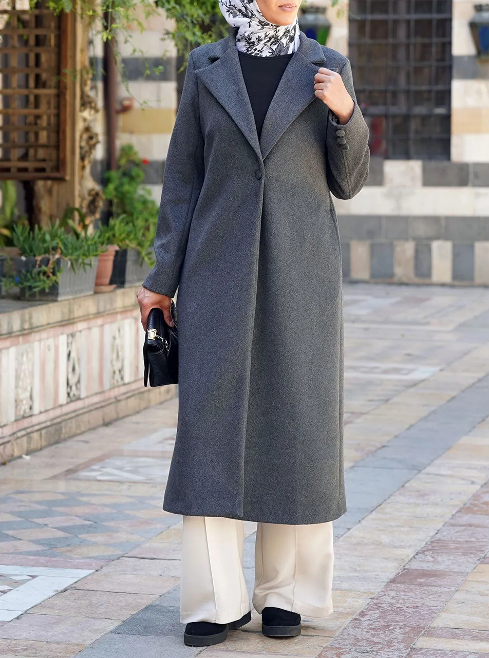 Single Buttoned Wool Coat