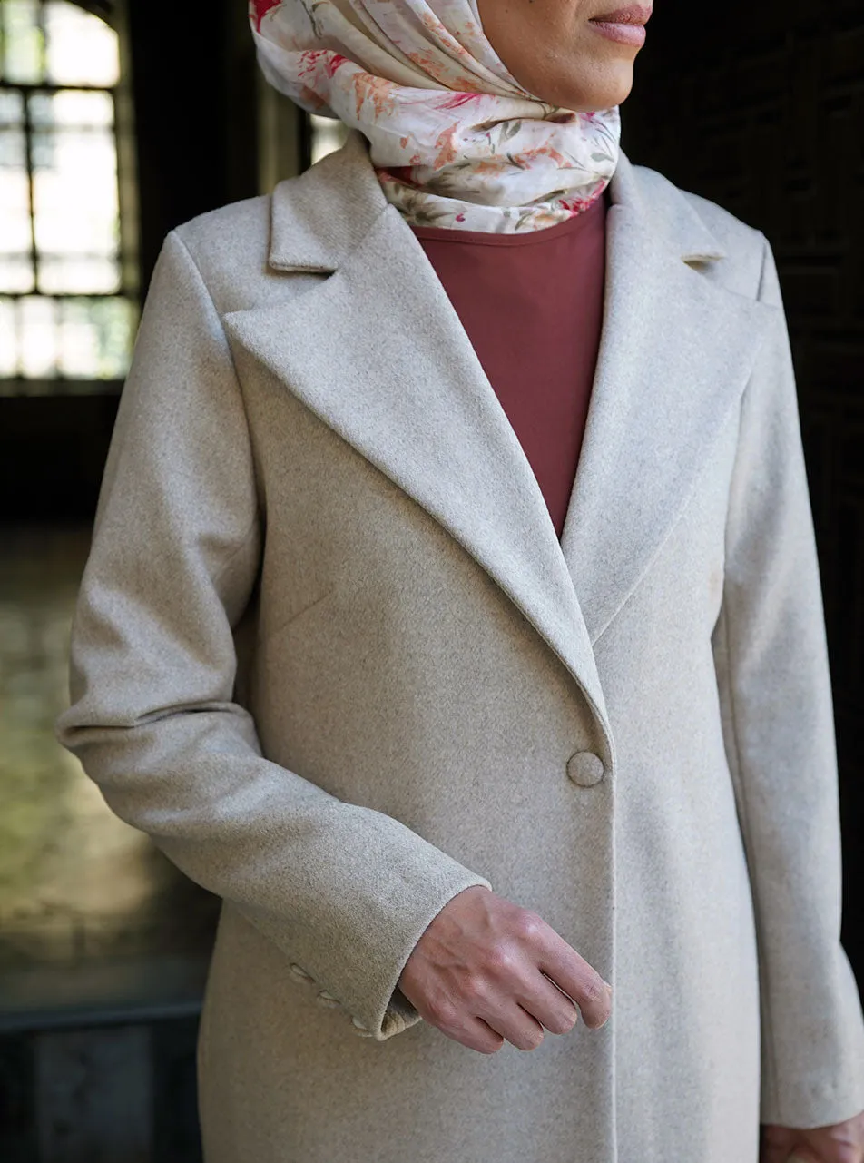 Single Buttoned Wool Coat