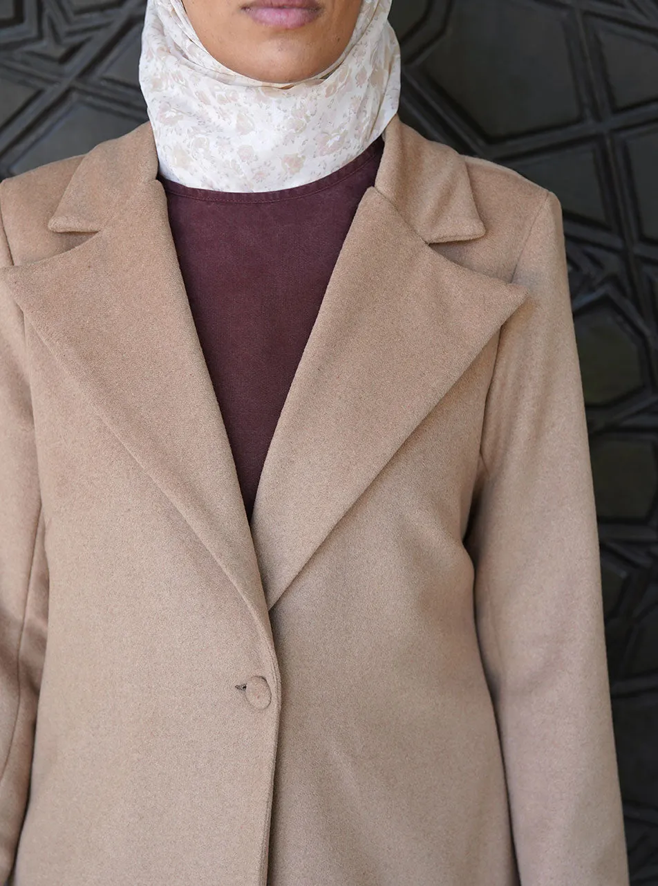 Single Buttoned Wool Coat