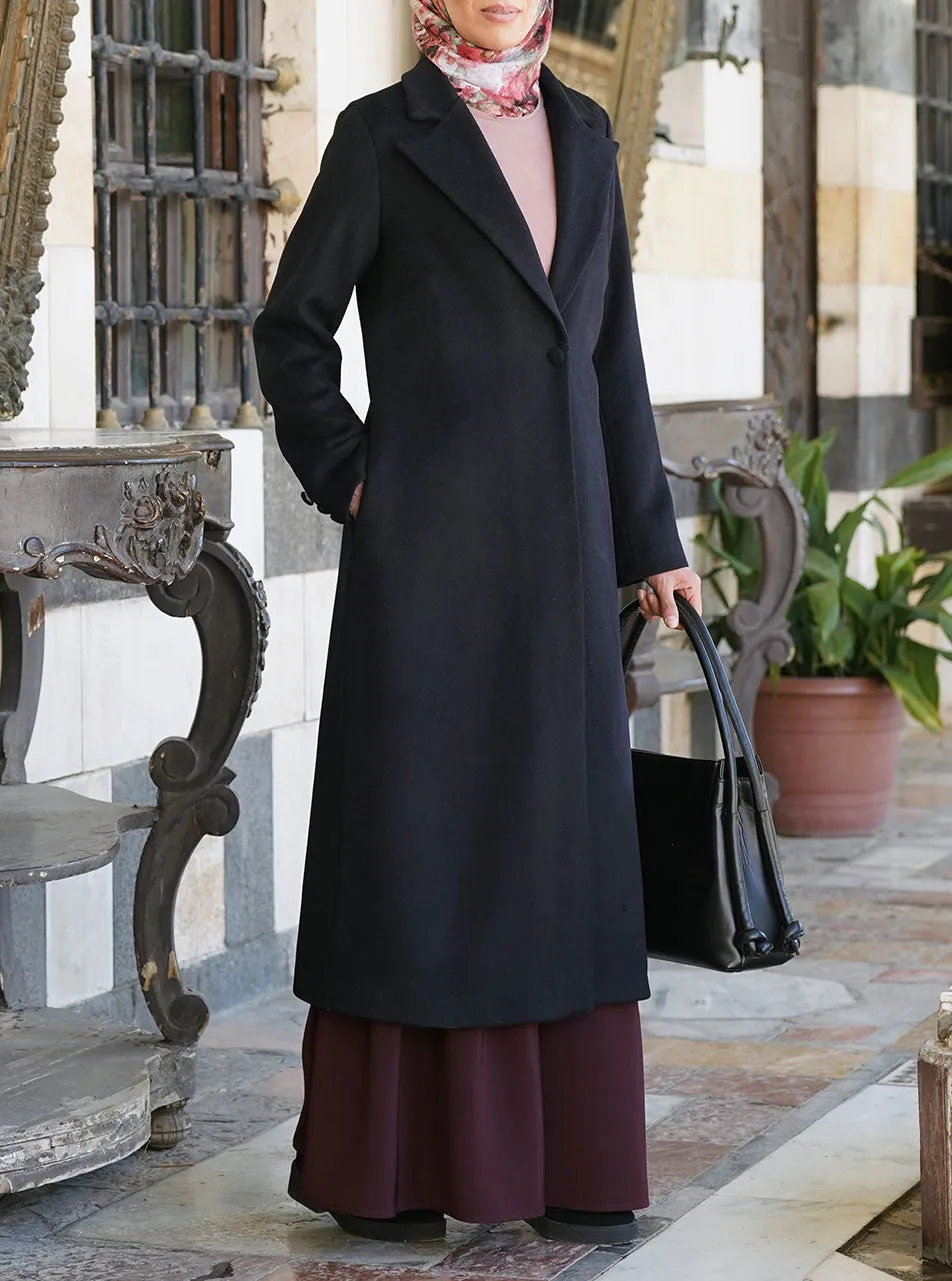 Single Buttoned Wool Coat