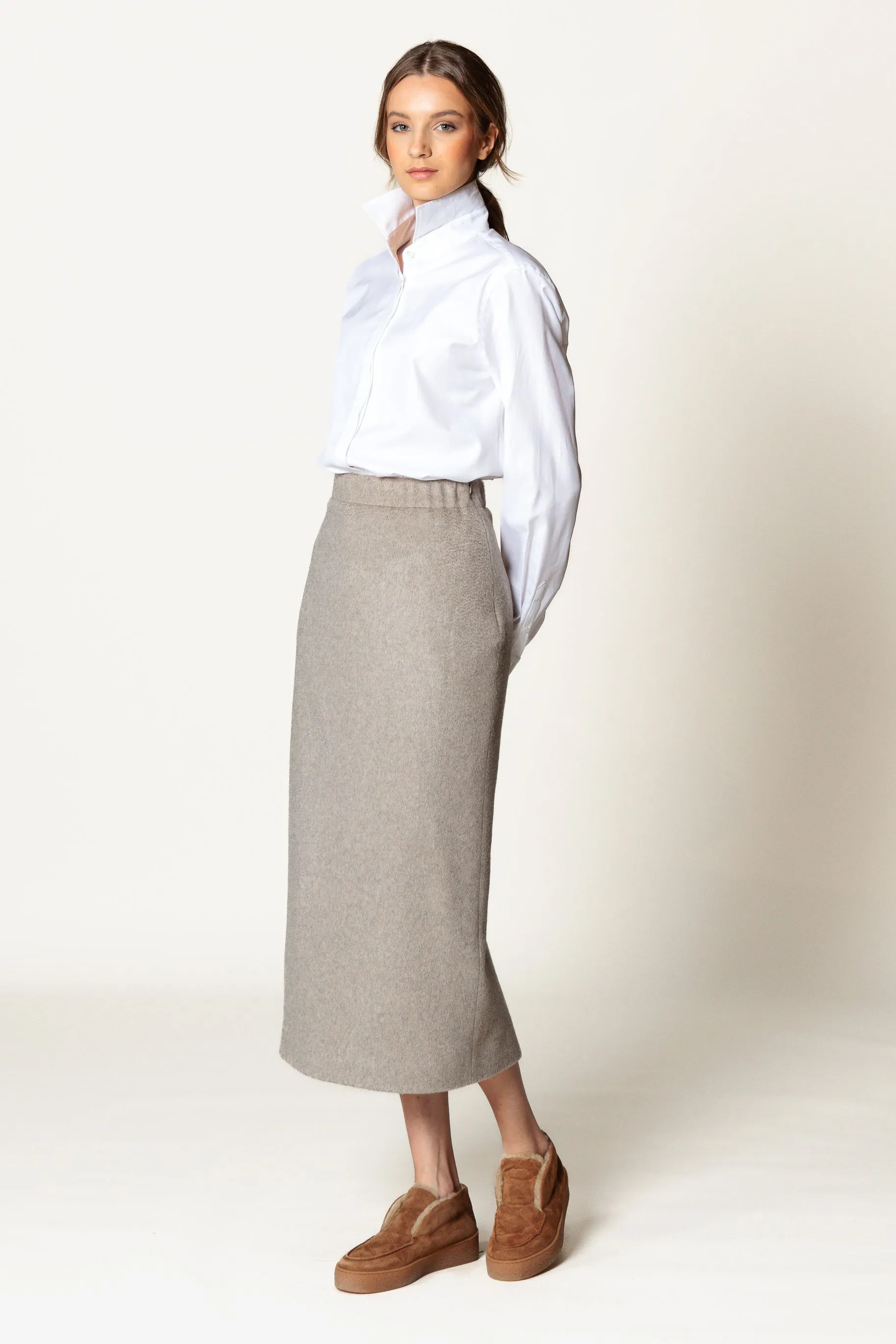 Skirt "MONA CLASSIC MIDI" / Cashmere & Camel