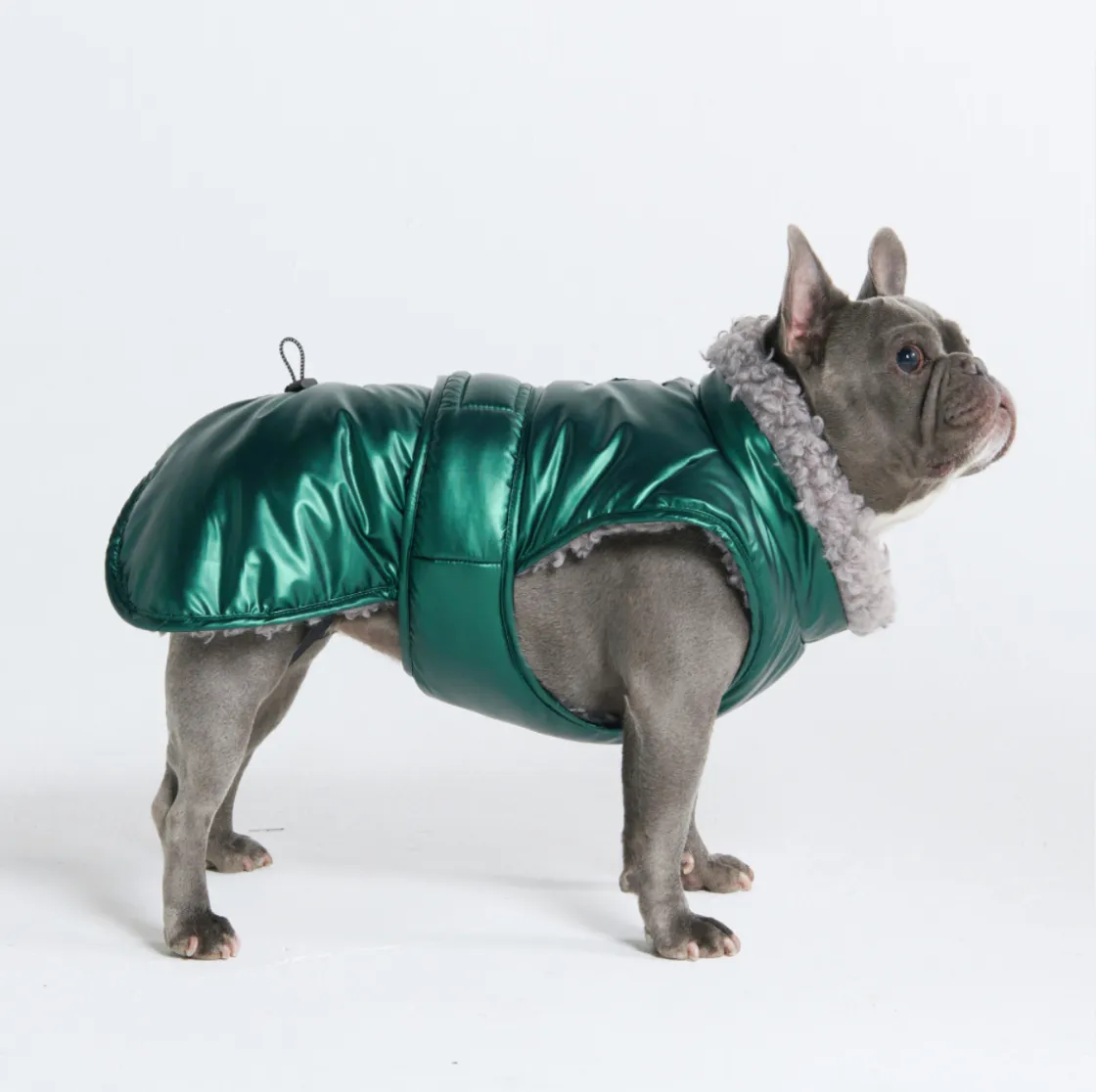 Slip-on Insulated Jacket - Metallic Green