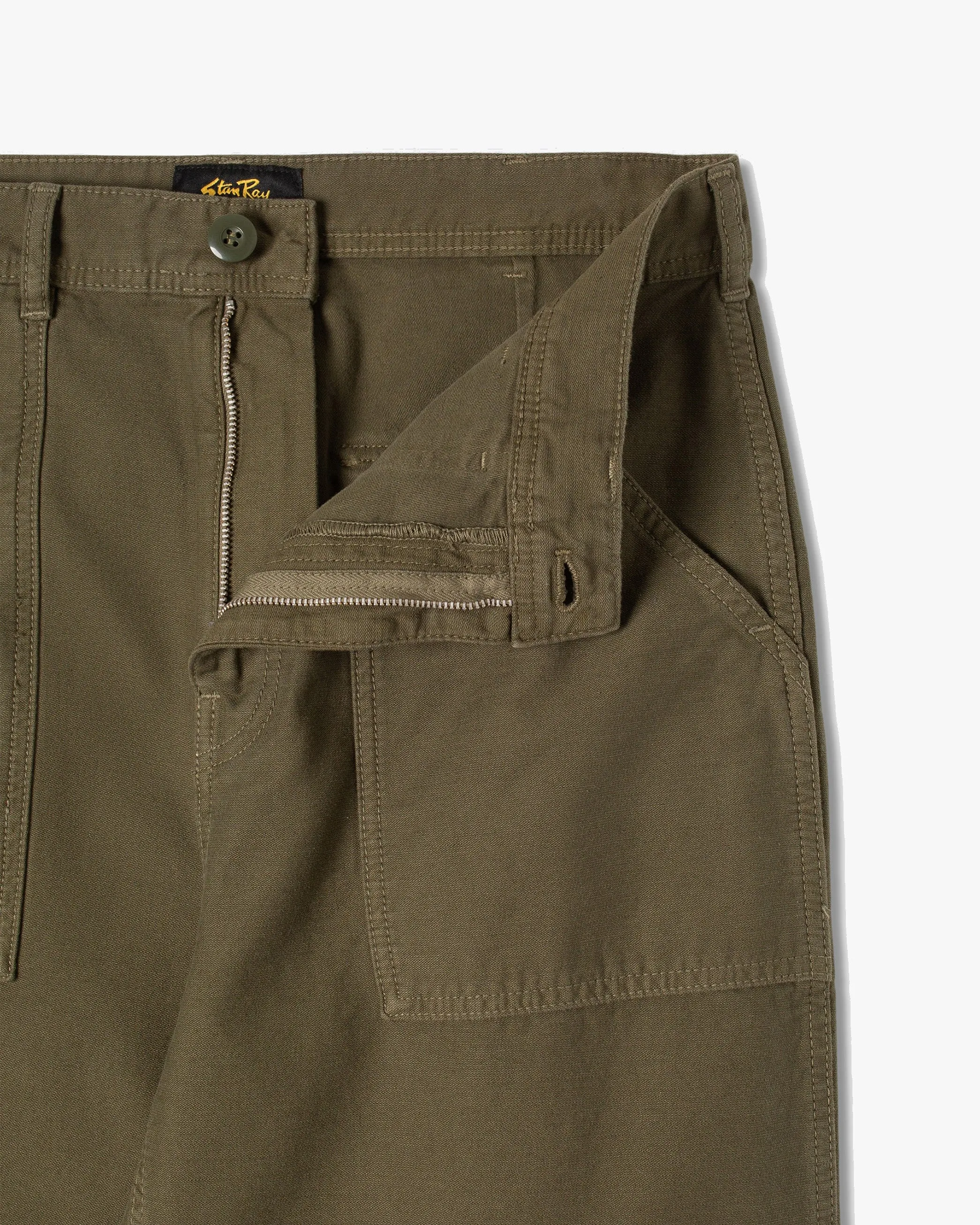 Stan Ray Fat Pant Loose Fit Fatigues - Olive Sateen