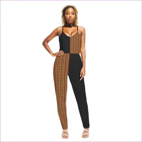 Striped Galore Women's V-neck Cami Jumpsuit