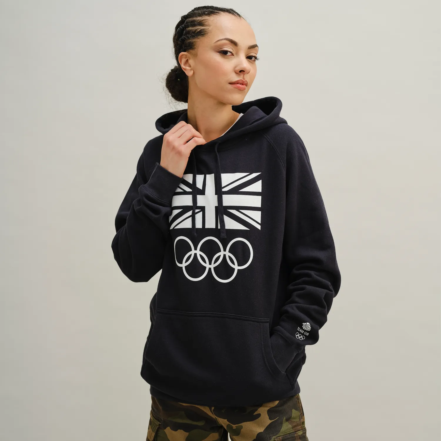 Team GB Union Jack Hoodie Dark Navy