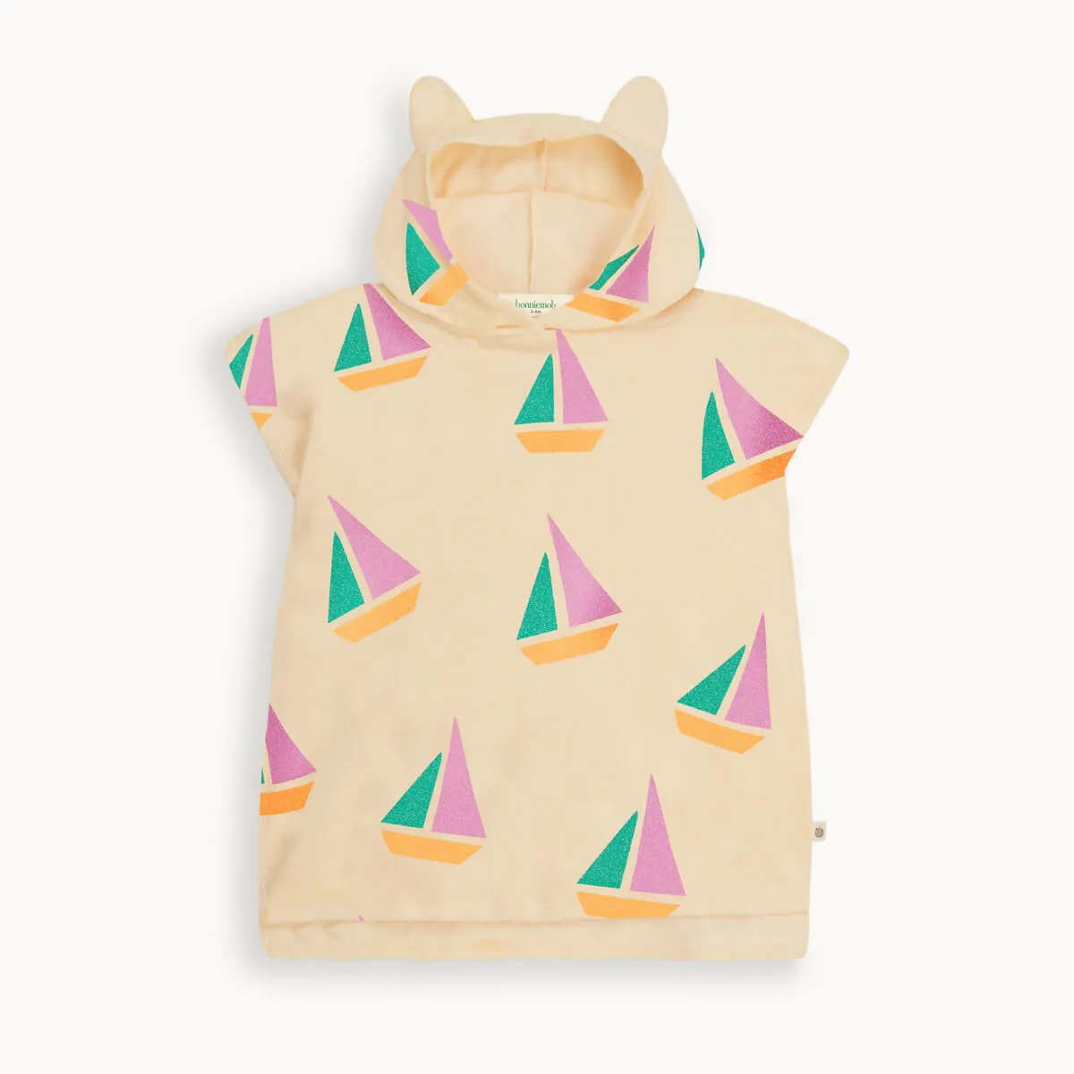 Telltail - Pink Sailboat Baby & Kids Beach Robe