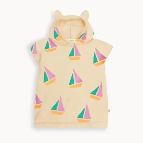 Telltail - Pink Sailboat Baby & Kids Beach Robe