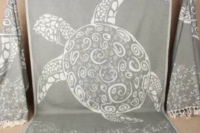 The Original Green Turkish Turtle Beach Towel