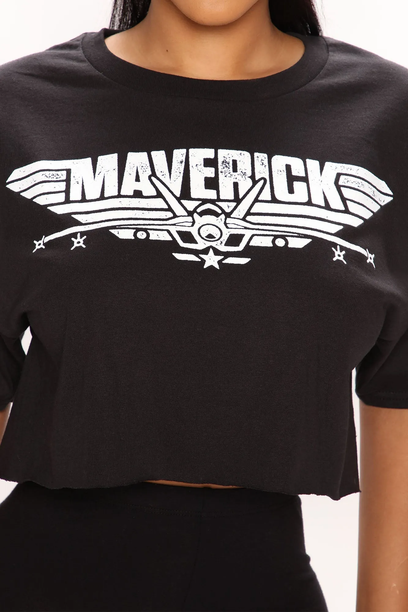 Top Gun Maverick Crop Tee - Black