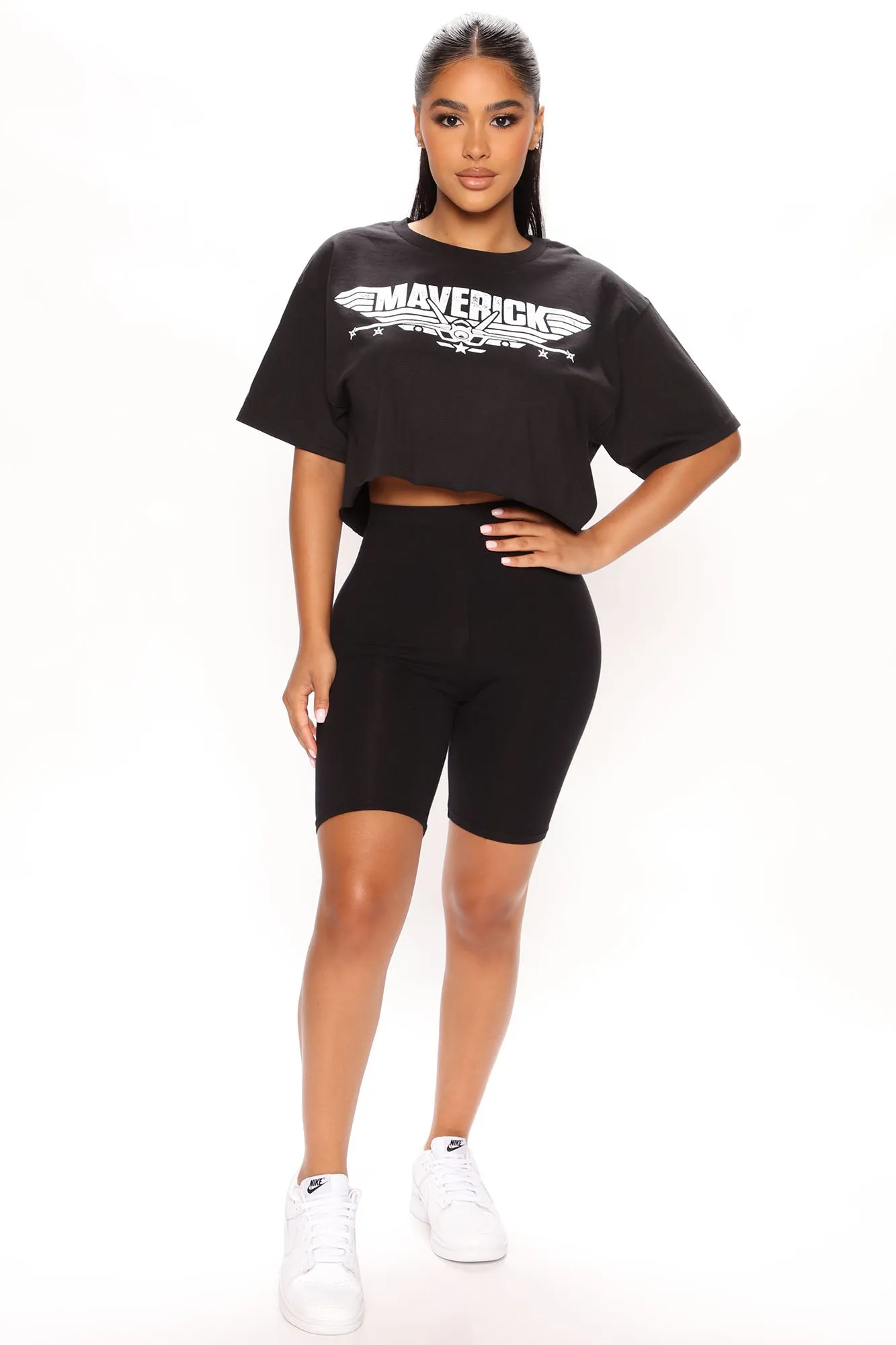 Top Gun Maverick Crop Tee - Black