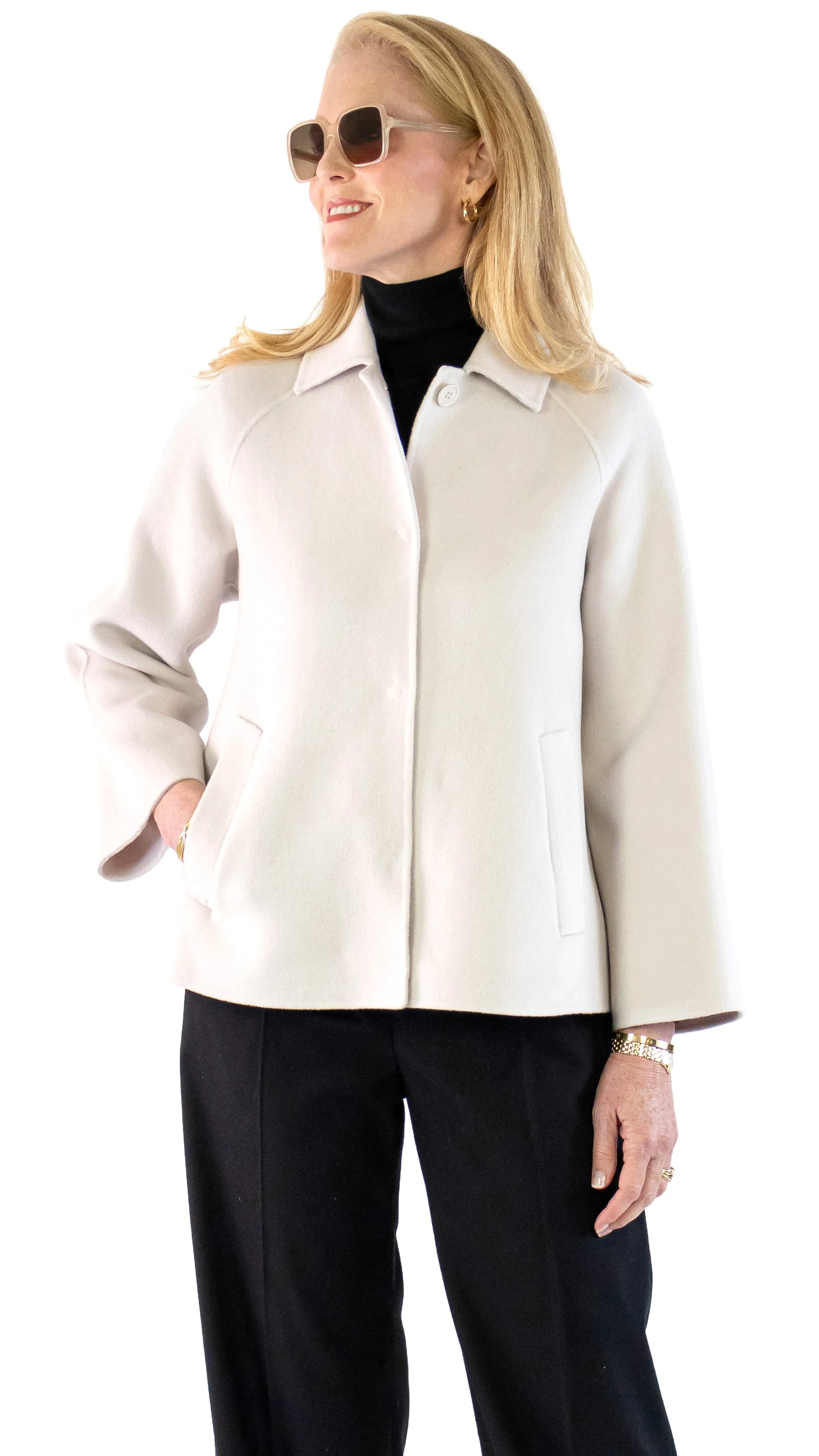 Trapeze Coat - Pearl