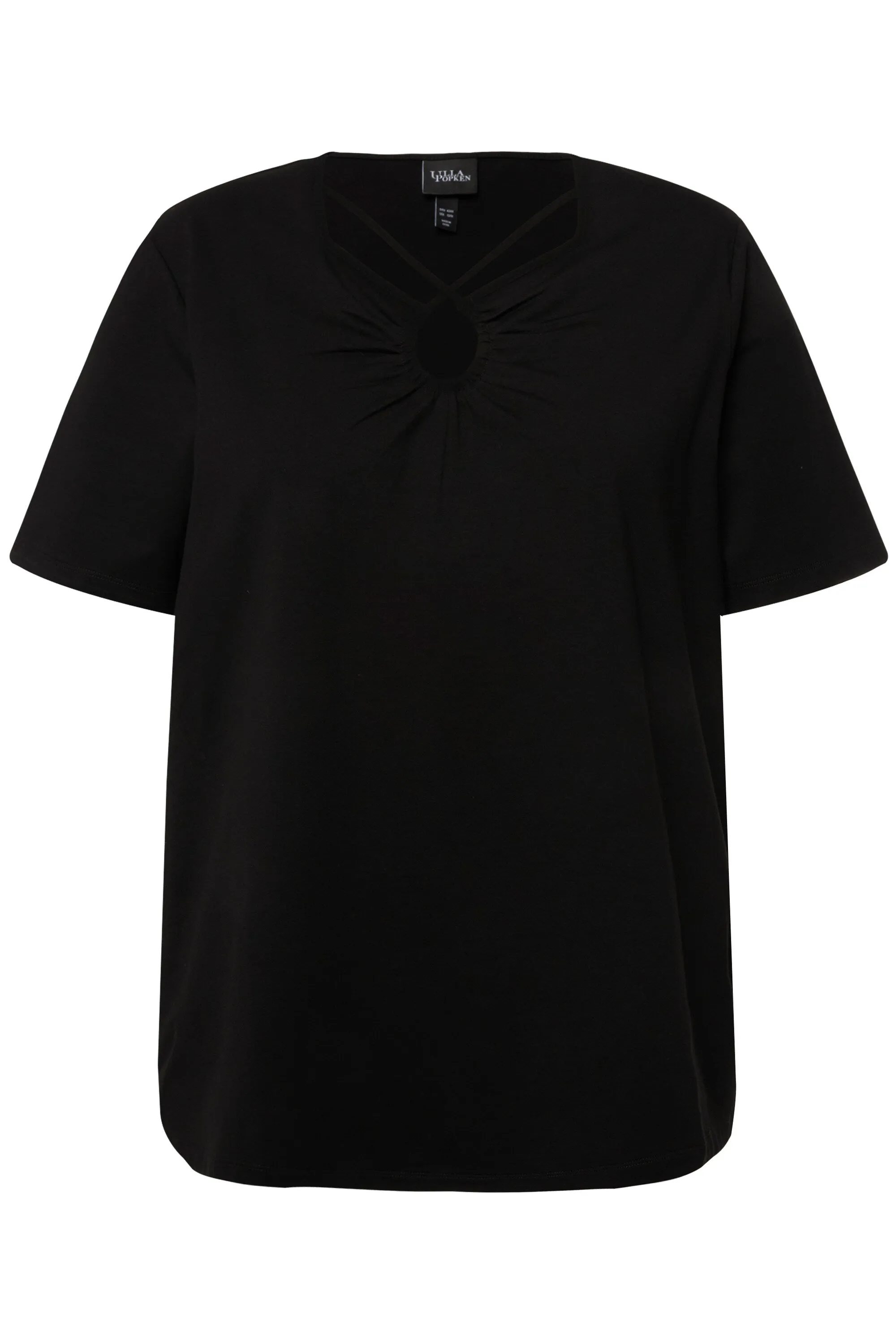 Ulla Popken Cut Out Top in Black