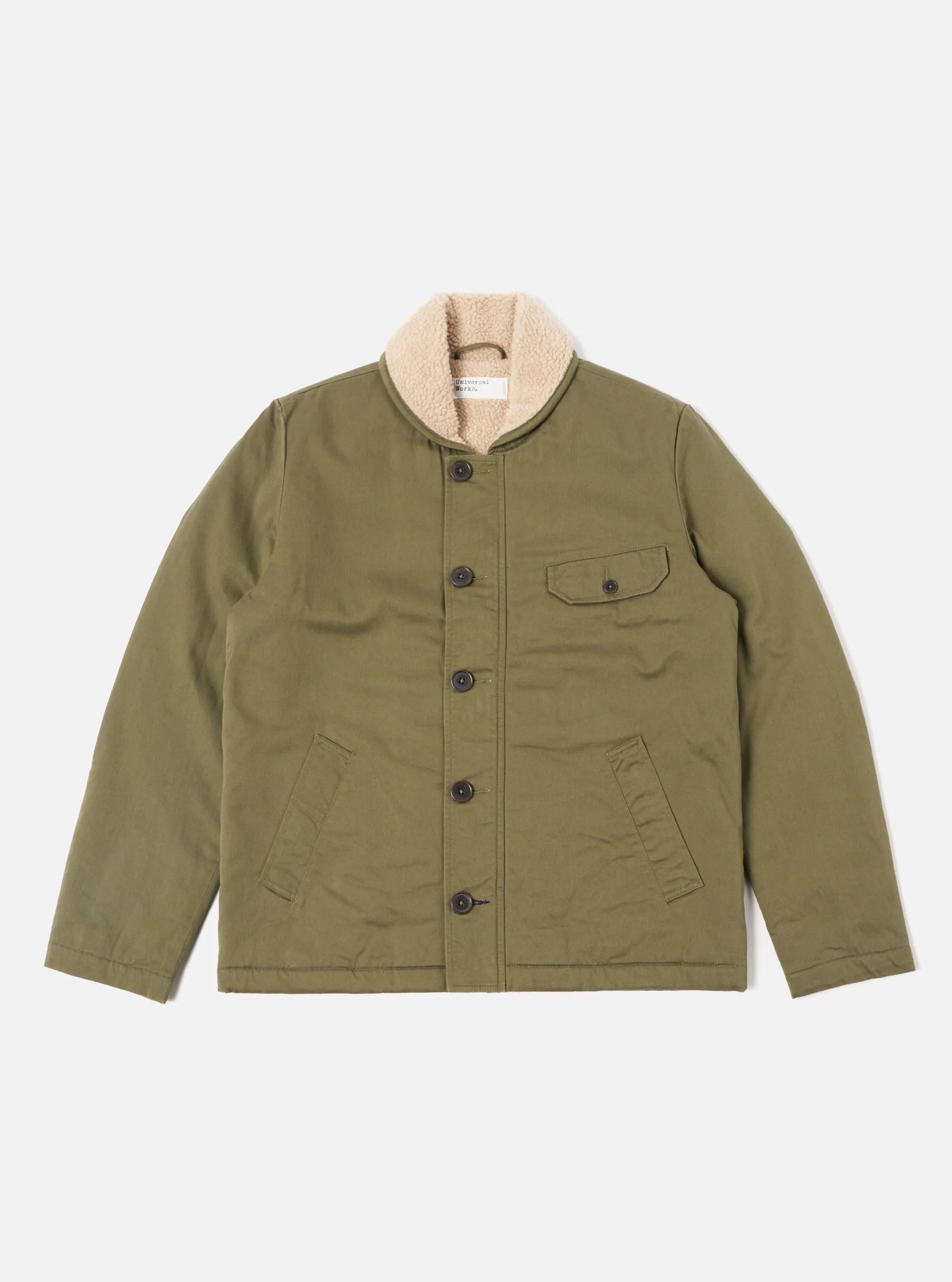 Universal Works N1 Jacket in Light Olive Twill