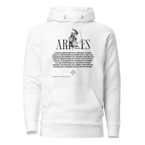 White Aries Unisex Zodiac Poetry Hoodie