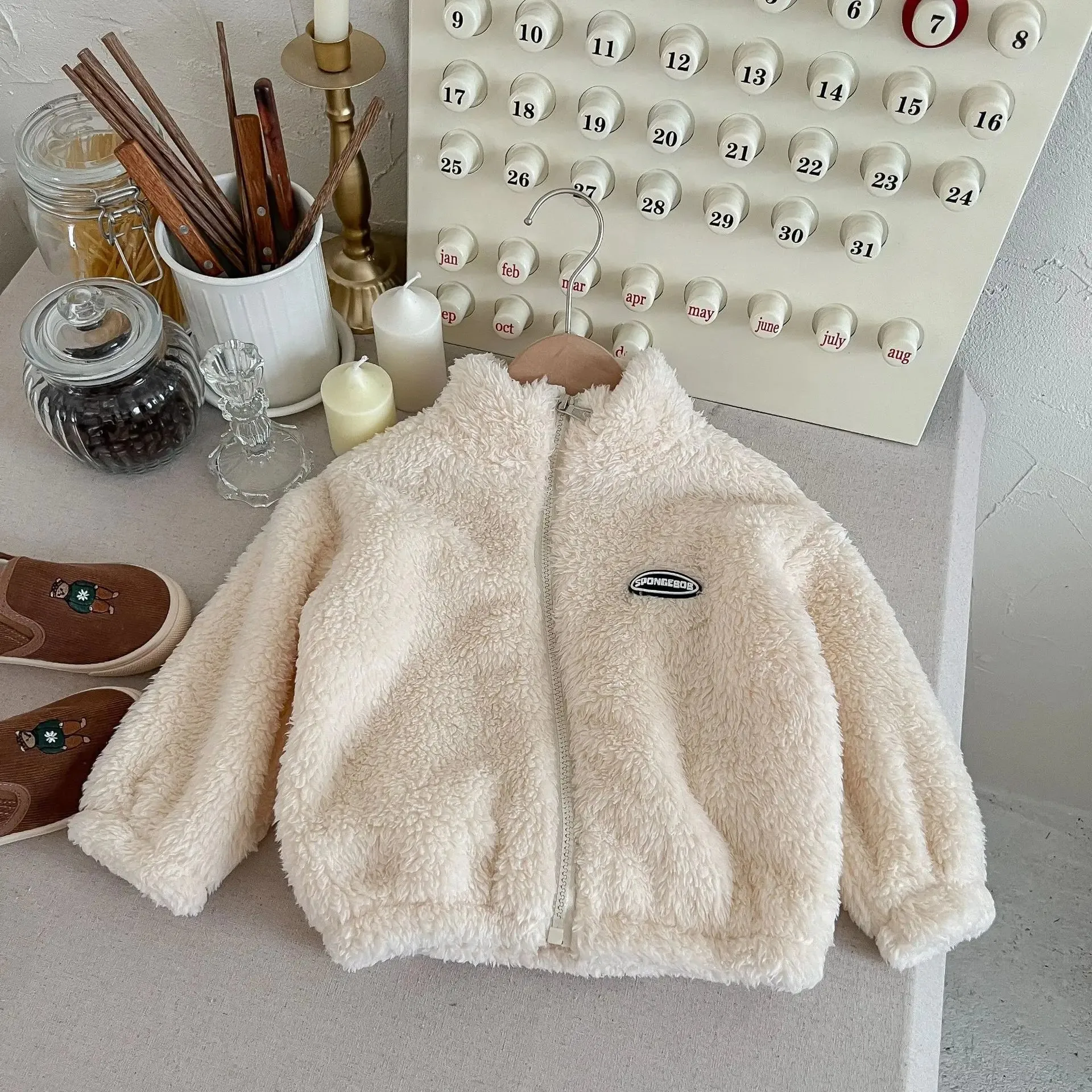 Winter Children's Coat Plush Thick Jackets for Kids Girls Cardigan Warm Boys Outerwear Toddler Outfits Baby Clothes 1-8years