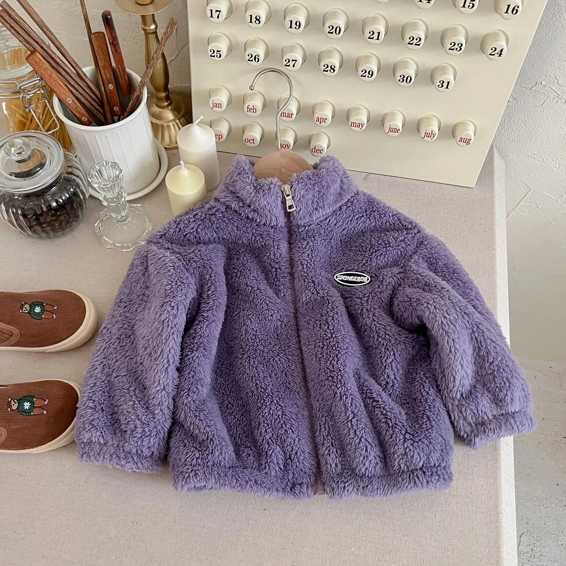 Winter Children's Coat Plush Thick Jackets for Kids Girls Cardigan Warm Boys Outerwear Toddler Outfits Baby Clothes 1-8years