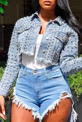 Women's short denim jacket