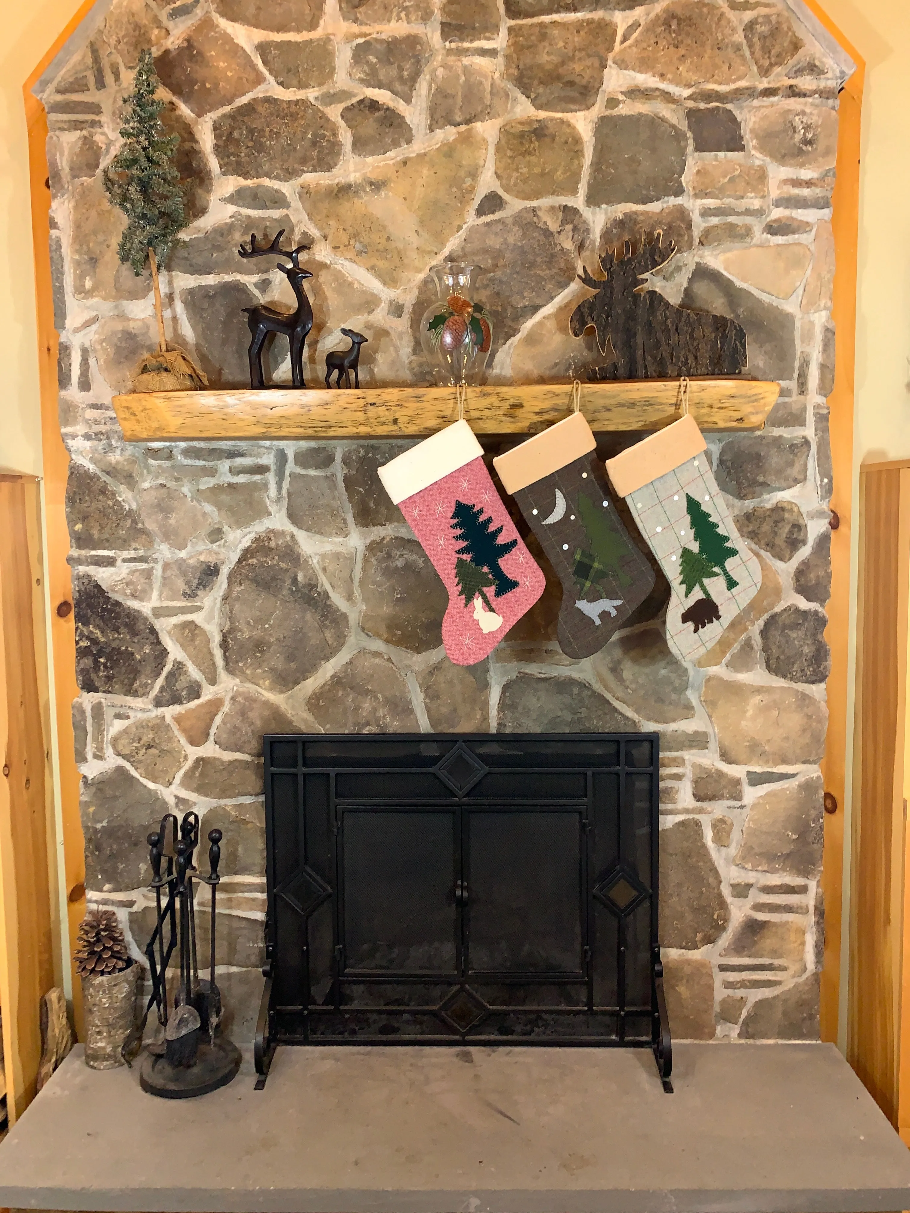 Woodland Bunny Christmas Stocking