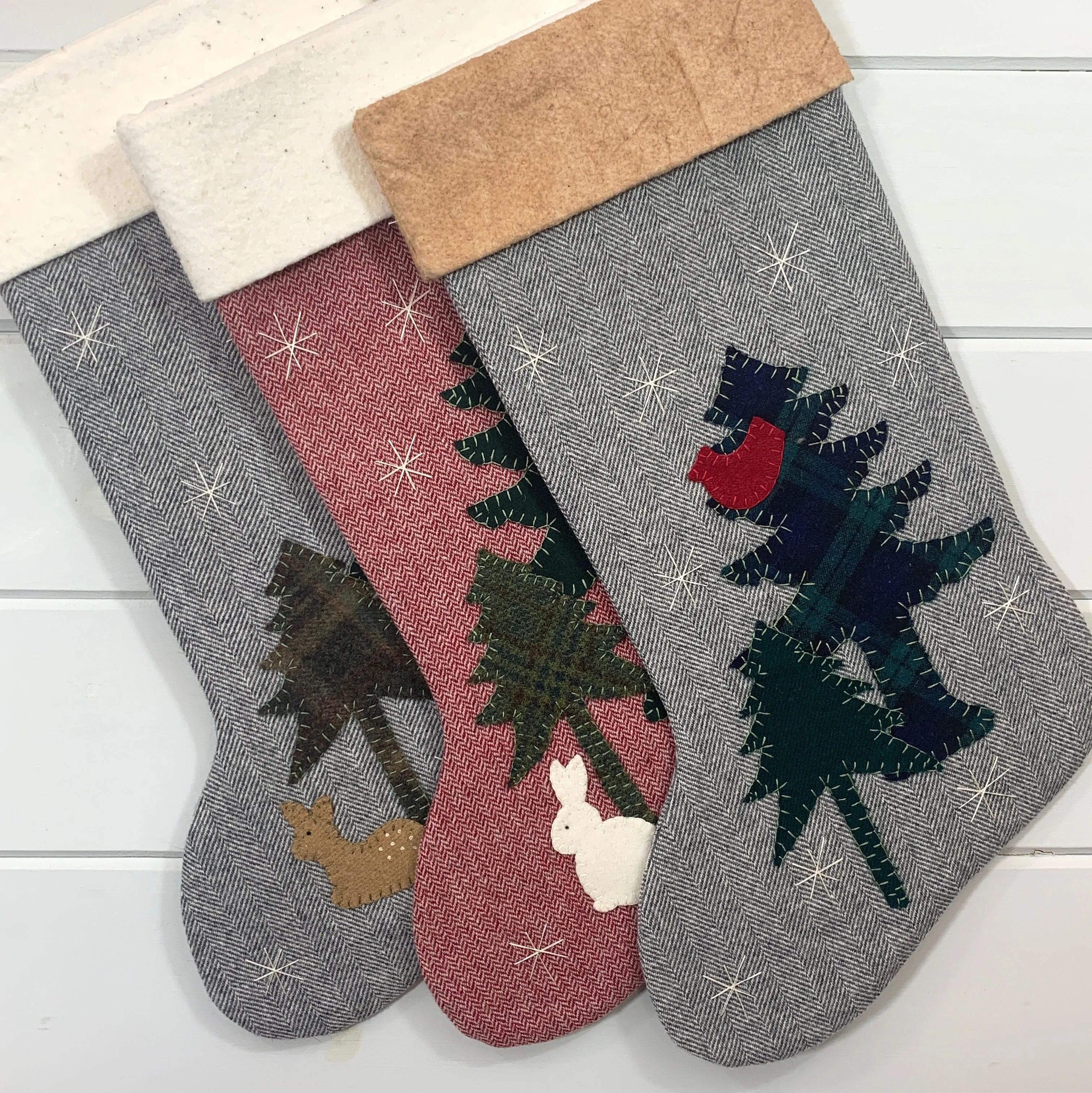 Woodland Bunny Christmas Stocking