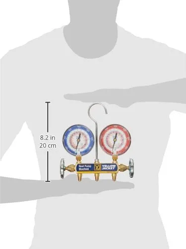 Yellow Jacket 42041 Heat Pump Manifold | R/22/407C/410A | Degrees F